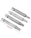 Kickstart Your DIY Game With This 4PCS Y-Type Screwdriver Bit Set, Featuring Heavy-Duty Chrome Alloy Steel That Never Strips And Fits Standard 1/4 Inch Cordless Drills For Secure Security Fastening Jobs. 4pcs Y4 Y5 Y6 Y8 bits, 50mm, chrome alloy steel