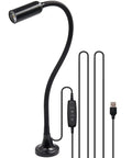 USB Powered Magnetic Flexible LED Work Light With Gooseneck 3W Dimmable Inspection Spotlight Timer Function Strong Magnet