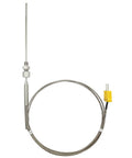 K Type Metal Thermocouple Sensor Probe With Fitting Screw For High Temperature Furnaces And Roasters, Glass Braid Wire