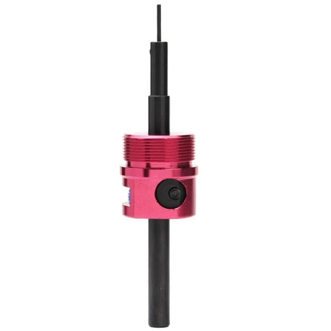 Precision Collet Stop For 5C Collets With Six Hardened Steel Stop Rods In Sizes One Sixteenth To Three Quarters Inch, red anodized body