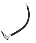 Flexible 30cm Tire Inflator Extension Hose With Auto Locking Chuck For Cars Trucks Motorcycles Road And Mountain Bikes Air Pump Adapter Reaches Awkward Valve Stems No Sweat Inflation Effortless Straight Up Solid Gear Setup black braided hose with metal chuck