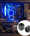 QWORK copper compression fittings for G1/4 water cooling, 6-pack for 3/8 in ID x 1/2 in OD hoses