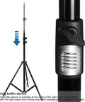 Heavy Duty Light Stand 9.5 Feet Adjustable Tripod for Photo Studio Gear with spring buffer and cushioned spring locking