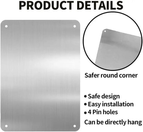 Personal Protective Equipment Stored Here Notice Sign Aluminum 8 By 12 Inches Blue Header White Background Black Lettering Easy PPE Storage Sign For Workplace Safety And Quick Access To Supplies, round corners, 4 pin holes