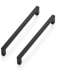 30 Pack Matte Black Square Drawer Handles Built To Last, Center To Center 6.25 Inch, Zinc Construction, Sleek Modern Cabinet Hardware