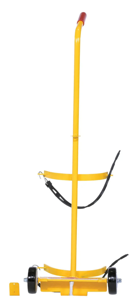 FEC-1 Steel Fire Extinguisher Carrier With 100 Lb Capacity Yellow, Welded Steel Construction With Powder Coat Finish, Tilt N Go Portable Carrier