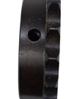 50 Pitch Roller Chain Sprocket With 20 Teeth And One Inch Bore Built To Last 50B20-1 50BS20H-1 ANSI Carbon Steel Heat Treated Teeth Keyway Slot And Set Screws For Industrial Chain Drive, side view