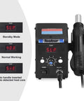 Pro Grade Hot Air Rework Station With 110V Solder Heat Gun, Fahrenheit And Celsius Display, Adjustable Temperature And Airflow