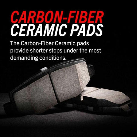 PowerStop Z26 carbon-fiber ceramic front brake pads with installation hardware
