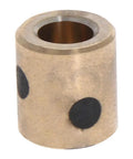 Top Tier Oilless Sleeve Bearings 3X5X5MM Carbon Steel Plain Bushings showing bronze coated bushing with black dots for industrial use.