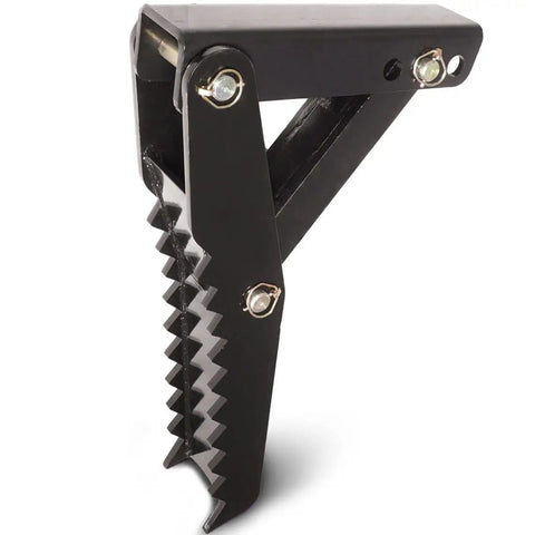 32 Inch Beefy Extreme Weld On Backhoe Thumb Clamp With Five Eighths Inch Steel Plate Assembly, black finish, side view