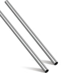 Two 1-inch OD 304 stainless steel tubes, 24 inches long, angled side view