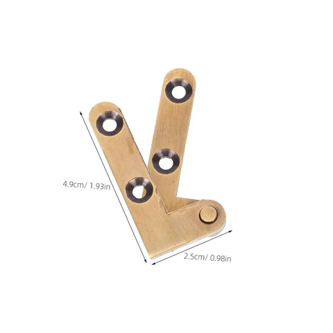 Heavy Duty Invisible Pivot Hinges For Wood Doors Slick Concealed Self-Closing Bronze Finish shown in a folded view with measurements.
