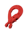 Red G80 Alloy Steel Fork Slide Hook 2 Ton Load Bearing for Heavy Duty Factory Lifts Port Transportation and Safety Chain Handling