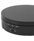 Hype Your Product With This Sick 3-In-1 Electric Rotating Display Stand That Spins Smooth 360 Degrees showing control buttons and USB port.