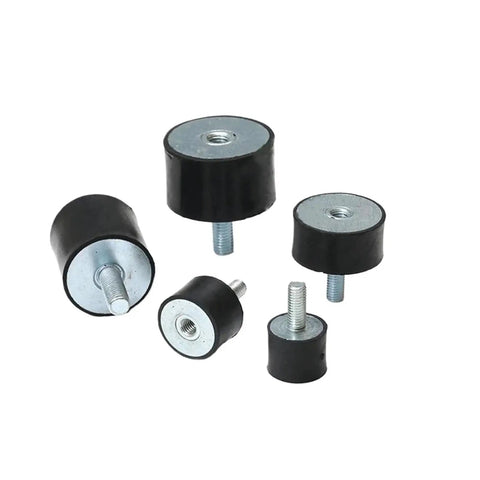 Heavy Duty Rubber Shock Absorbers Featuring Multi Size Vibration Isolator Mounting Bolts For Compressors And Air Handlers.