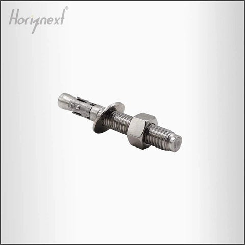 Corrosion-Resistant 304 Stainless Steel Wedge Anchor For Concrete Only 1/2 Inch By 3-3/4 Inch Heavy-Duty Fasteners, side view