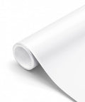 Rolled Matte White Peel And Stick Wallpaper Easy To Install Self Adhesive Removable Vinyl Film Waterproof For Walls Counters Cabinets And Furniture DIY Friendly With Grid Backing