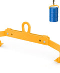 Heavy Duty Vertical Drum Clamp That Hoists 1100 Lb Steel Or Plastic Barrels With Ease, yellow clamp for industrial barrel lifting.