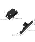 RV Cabinet Door Latches with Screws, Pull-To-Open Camper Cabinet Latch, ABS Construction, Compact Sidemount Design, dimensions shown