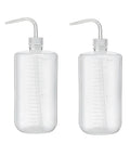 Set Of Two 34 Oz Plastic Wash Bottles Serving Up A Real Deal Squeeze Experience For Tattoo Pros And Lab Techs Featuring Sleek Narrow Spouts.