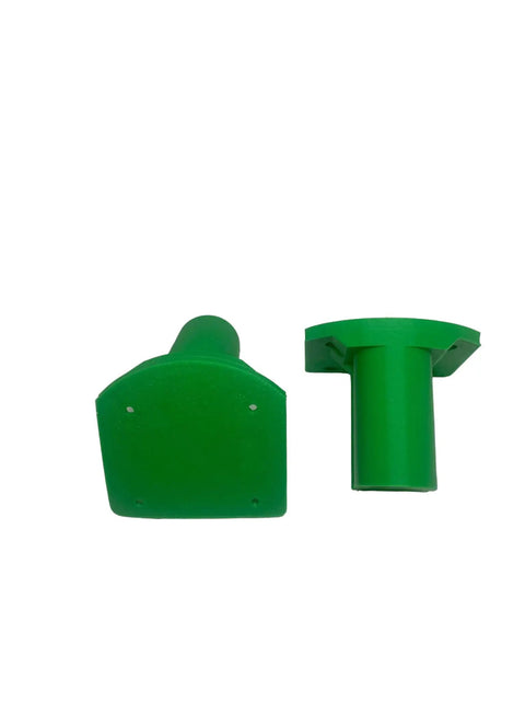 Green 10 Pack Tool Holder Organizer Set For 18V Power Tools Space Saving Wall Mountable Storage angled view