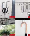 Rock Solid Stainless Steel Wall Mounted Coat Rack Featuring Smooth Polished S Shaped Hooks for kitchen, balcony, drawer, and over door use.