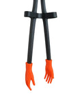 Chopstick Finger Grips For Clean Hands No Mess Gaming Office Accessory Black And Orange Boost Reaction Time Hand Eye Coordination