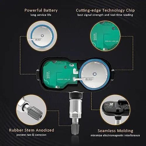 Top Tier Tpms Tire Pressure Sensors Plug And Play Compatible For Toyota Lexus Suv Sedan Auto Parts with battery and technology features.