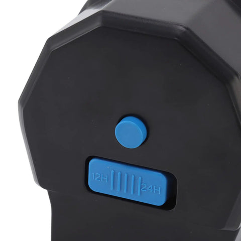 Close-up of the timer buttons on the Straight Up Automatic Fish Feeder And Aquarium Food Dispenser for easy operation.
