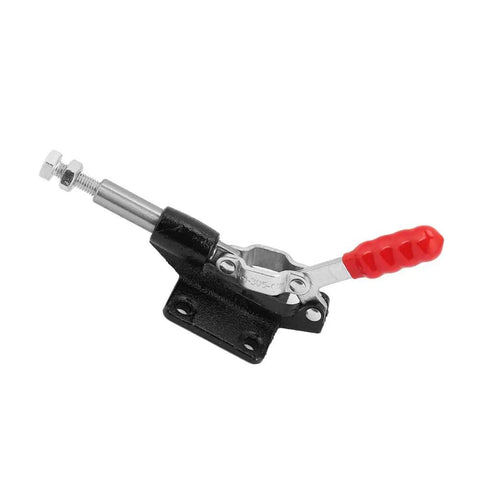 Heavy Duty Galvanized Iron Toggle Clamp For Welding And Sheet Metal Jobs. This Quick Fix Push Pull Hand Tool Delivers Amazing 530 Lb Force To Hold Your Workpiece Tight In Any Horizontal Or Vertical Spot Around The Shop., red handle