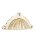 Polished Brass Cup Pull Cabinet Handle For Drawers And Doors, Cup Shell Design, Fits Cupboards, Wardrobes, And Kitchen Cabinets