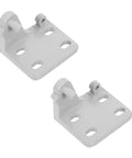 Heavy Duty Metal Refrigerator Door Hinge Replacement Kit For Freezer And Kitchen Cooling No Sweat DIY Swap Double Pack light gray steel hinges