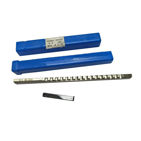 Push Type Keyway Broach 4mm HSS Cutting Tool For CNC Router And Metalworking with blue case, Metric Size B1