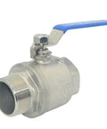 2 Inch Stainless Steel Ball Valve, Male To Female NPT, Full Port, S304, Beefy Heavy Duty For Water Oil Gas, 1000 WOG, Side View