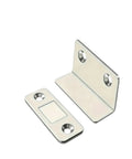 Heavy Duty Magnetic Door Catch For Cabinets And Cupboards Self Adhering Latch in sleek silvery finish, set of two parts