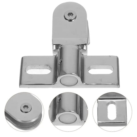 Glass Door Pivot Hinges With Bidirectional Opening And Easy Install Zinc Alloy Clip Hinges In Silver Finish