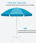 Super Tough Foldable Portable Beach Umbrella Stand Built For Sand And Grass As Patio Base Holder with blue patio umbrella