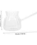 Glass Creamer Pitcher With Spout For Turkish Coffee And Espresso, Vintage Milk Jug, transparent design with measurements