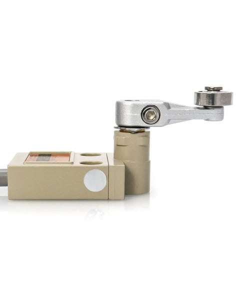 Side view of Heavy Duty Waterproof TZ 3104 Roller Lever Limit Switch showing aluminum shell and roller lever detail.