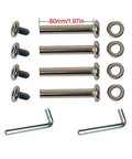 6mm Inline Skate Shaft Hex Socket Screws Replacement Kit With 50mm Axles And Installation Tools Includes 4 Sets And 48x14mm Hex Wrenches