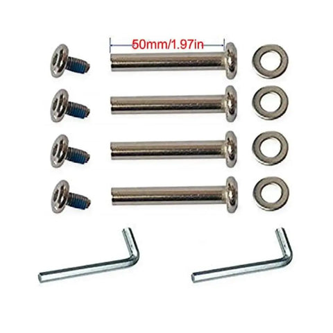 6mm Inline Skate Shaft Hex Socket Screws Replacement Kit With 50mm Axles And Installation Tools Includes 4 Sets And 48x14mm Hex Wrenches
