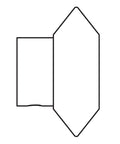 Outline of a bead roller tool for metal fab with 22mm shaft tipping die, showing the shape for delivering sharp edges on sheet metal.