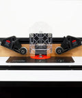 Heavy Duty Flex Stock Guides For Table Saws And Router Tables with urethane wheels and clear guard on router table setup.