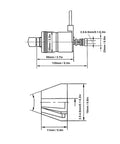 Automatic Self Reversing Tapping Head For Industrial Drilling Machines With 2MT 3MT Shanks Flexible Clamp Collet Chuck Beefed Up High Speed Steel Construction Delivers Precise Concentric Machining And Smooth Fast Thread Tap Performance., dimension drawing