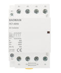 Front view of 4 Pole Modular Contactor 120V AC 40A Heavy-Duty With 4NC, DIN Rail Mount for HVAC Systems and Lighting Control