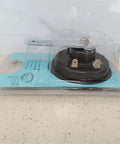 Heavy Duty 110Db 80V Electric Horn For Golf Carts, Pallet Trucks & Stacker Systems in packaging, showing mounting points and details.