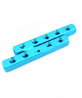 Pro Grade Pneumatic Fittings One Quarter Inch Pipe Thread Quick Connector Air Hose Manifold Block Splitter Blue For Home Workshop