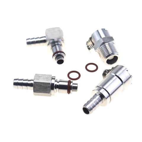 Five Sixteenth Inch Gas Fuel Line Quick Release Disconnect Kit Set, 316 Stainless Steel with Viton O Rings, connectors and fittings