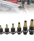Pro Grade Heavy Duty Carbon Steel Rivet Nut Tool Kit With Mandrel Head Set M3 To M12 Universal For Automotive Industrial Use In Metal Fabrication Retrofitting And Agricultural Equipment DIY Friendly, drill adapters